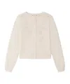 Bonpoint Goethe Sequin-embellished Cardigan In White