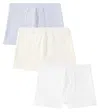 Bonpoint Set Of 3 Acal Cotton Boxer Briefs In Multicoloured