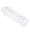 Bonpoint Set Of 7 Cotton Jersey Briefs In Weiss