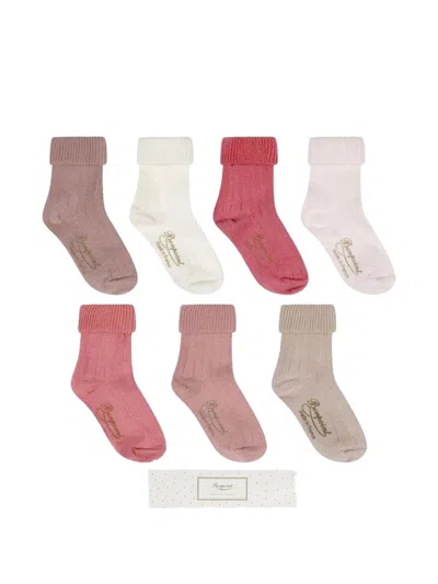 Bonpoint Set Of 7 Pairs Of Unisex Baby Socks - Perfect In Multicolour