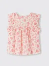 Bonpoint Celene Floral-print Cotton Blouse In Raspberry