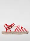 Bonpoint Evila Striped Espadrilles In Rot