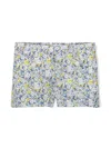 Bonpoint Blue Calista Bermuda Shorts With Cotton Floral Print In Blue