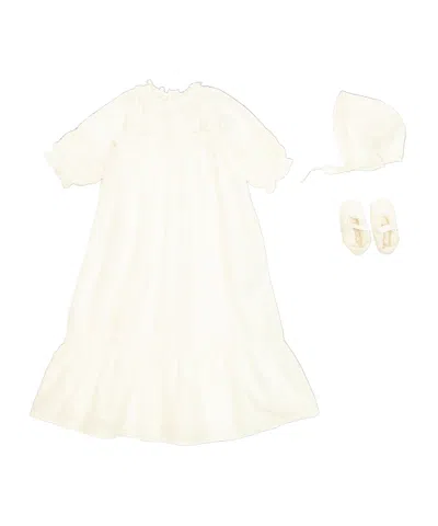 Bonpoint Short-sleeved Dress Set In White
