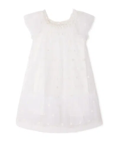 Bonpoint Short-sleeved Dress In White