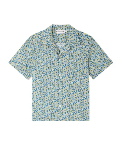 Bonpoint Short-sleeved Shirt In Blue
