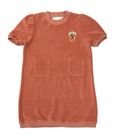 Bonpoint Kids' Short-sleeved Dress In Brown