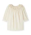 Bonpoint Silk Frilled Dress In Neutral