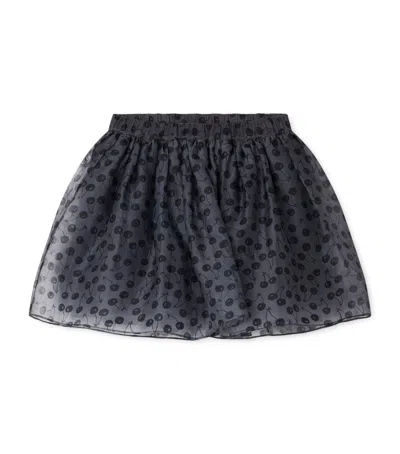 BONPOINT SILK ORGANZA CHERRY PRINT SUZON SKIRT