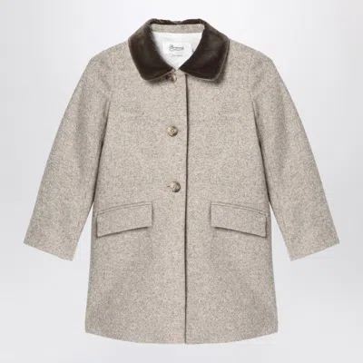 BONPOINT SINGLE BREASTED WOOL BLEND COAT
