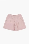 Bonpoint Single-pleated Courtney Shorts With Elastic Waistband
