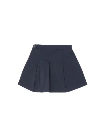 Bonpoint Recycled Wool Mini Skirt For Girls In Blue