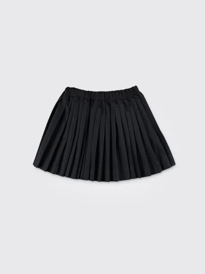 Bonpoint Kids'  Jais Girls Pleated Skirt In Cotton Twill In Black