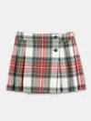 Bonpoint Talissa Checked Wool Skirt In Bunt