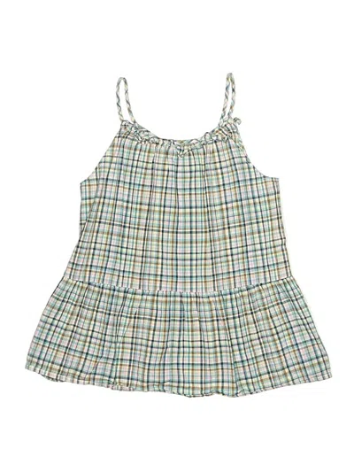 Pre-owned Bonpoint Kids' Sleeveless Blouse In Green