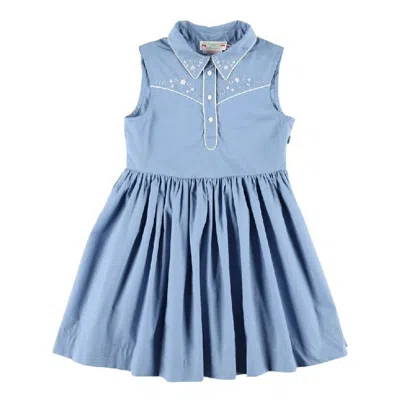 Bonpoint Sleeveless Embroidered Cotton Dress