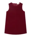 Bonpoint Sleeveless Zip-fastening Cotton Dress In Burgundy