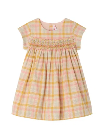 Bonpoint Babies' Smocked Plaid Dress In Neutral