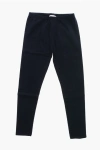 Bonpoint Solid Color Cotton Stretch Leggings In Blue