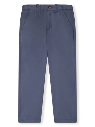 Bonpoint Kids' Clyde Straight-leg Trousers In Blue