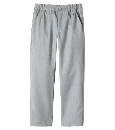 Bonpoint Kids' Stephen Wool Pants In Silver