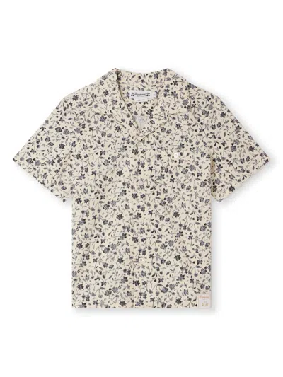 Bonpoint Kids' Steve Floral-print Shirt In Neutrals