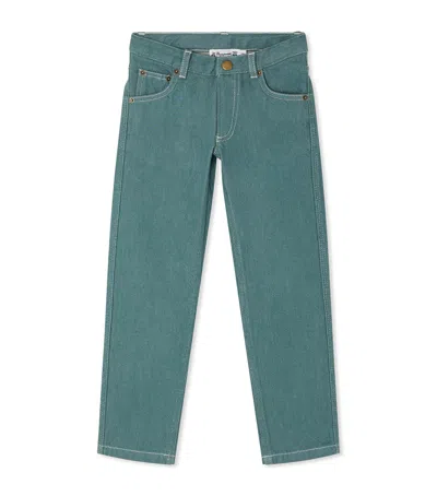 Bonpoint Kids' Straight Jeans In Green