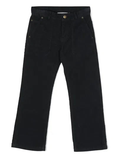 Bonpoint Kids' Straight-leg Corduroy Trousers In Blue
