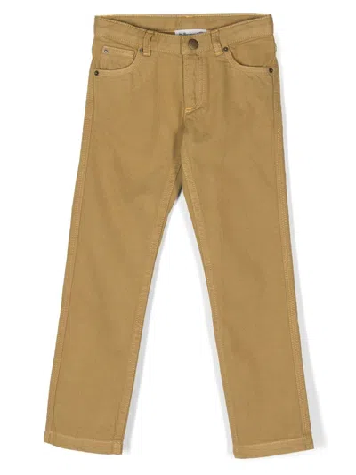 Bonpoint Kids' Straight-leg Denim Chino Trousers In Yellow