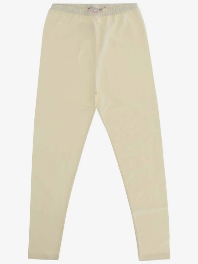 Bonpoint Kids' Stretch Cotton Leggings In Yellow