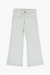 Bonpoint Aqua Blue Denim Flared Jeans