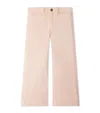 Bonpoint Stretch Organic Cotton Flared Gersande Trousers In Pink