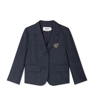 Bonpoint Kids' Stripe Jujuba Blazer In Gray