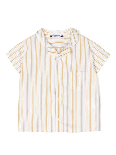 Bonpoint Babies' Striped Cotton Shirt In White