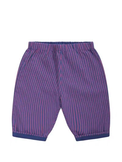 Bonpoint Babies' Striped Pocket Trousers In Blue