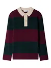 Bonpoint Striped Polo Sweater In Multi
