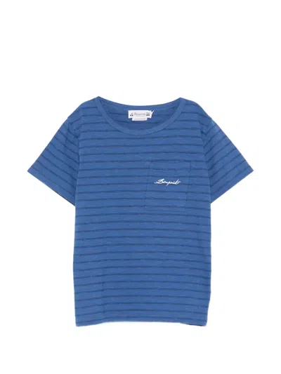 Bonpoint Kids' Elrador Striped Crewneck T-shirt In Blue