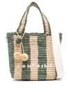 Bonpoint Striped Tote Bag In Green