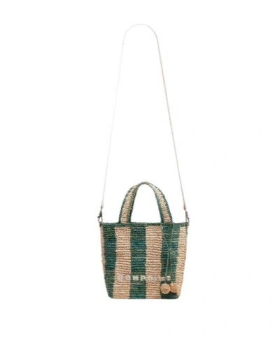 Bonpoint Striped Tote Bag In Green