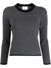 Bonpoint Striped Wool-blend Knit Top In Blue