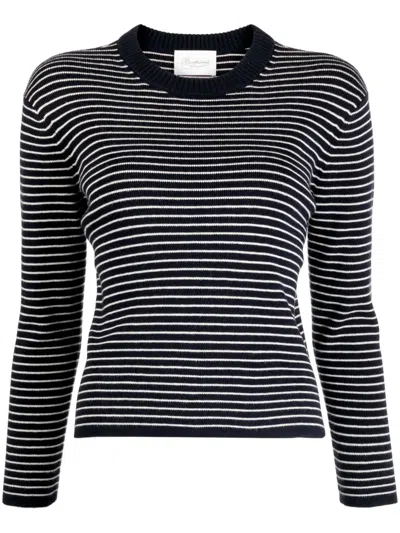 Bonpoint Striped Wool-blend Knit Top In Blue