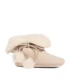 Bonpoint Suede Shearling Booties In Neutral