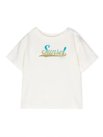 Bonpoint Babies' Sunset-print Cotton T-shirt In White