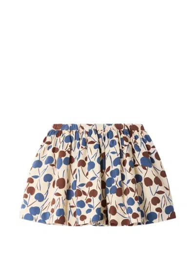 Bonpoint Kids' Suzon Cherry-print Skirt In Neutrals