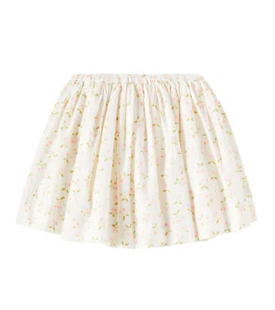 Bonpoint Kids' Suzon Floral Cotton Skirt In Neutrals