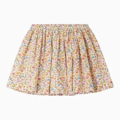 Bonpoint Suzon Orange Cotton Skirt In Multicolor