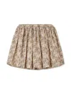 Bonpoint Printed Cotton Pleated Skirt In Green