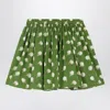 Bonpoint Suzon Skirt In Green With Floral Print In Green