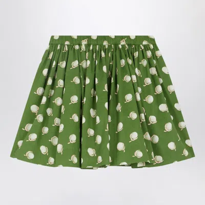 Bonpoint Kids' Suzon Skirt In Green With Floral Print