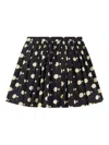 Bonpoint Organic Cotton Cherry Print Skirt In Black